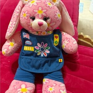 Build a bear Girl Scouts daisy rabbit bear in Daisy outfit and pants BAB